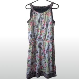 Women's Floral‎ Sleeveless Dress - Multicolor